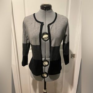 CABLE & GAUGE COLOR BLOCK CARDIGAN